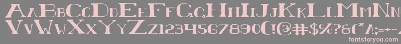ChardinDoihleExpanded-Schriftart – Rosa Schriften auf grauem Hintergrund