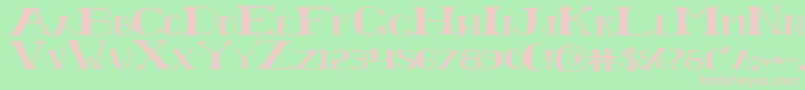 ChardinDoihleExpanded Font – Pink Fonts on Green Background