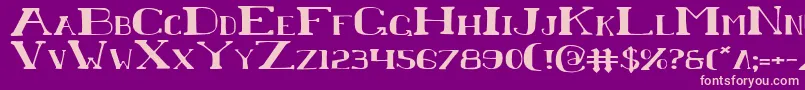 ChardinDoihleExpanded Font – Pink Fonts on Purple Background