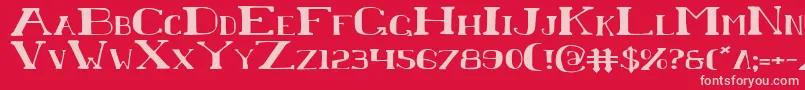 ChardinDoihleExpanded Font – Pink Fonts on Red Background