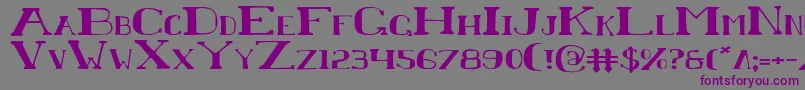 ChardinDoihleExpanded Font – Purple Fonts on Gray Background