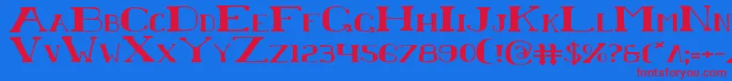 ChardinDoihleExpanded Font – Red Fonts on Blue Background