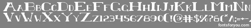 ChardinDoihleExpanded Font – White Fonts on Gray Background