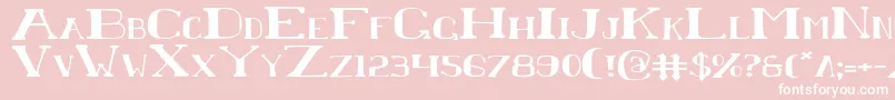 ChardinDoihleExpanded Font – White Fonts on Pink Background