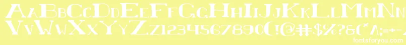 ChardinDoihleExpanded Font – White Fonts on Yellow Background