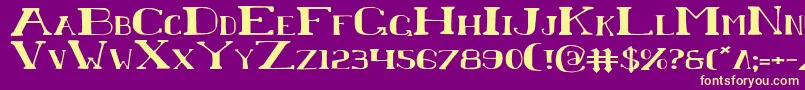 ChardinDoihleExpanded Font – Yellow Fonts on Purple Background