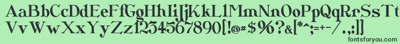 フォントCatshop – 緑の背景に黒い文字