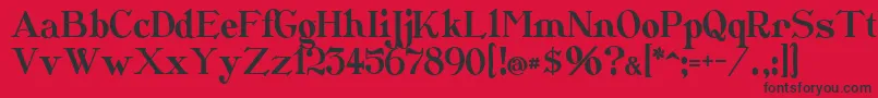 Catshop Font – Black Fonts on Red Background