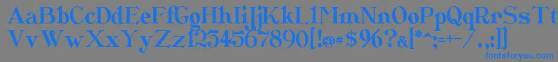 フォントCatshop – 灰色の背景に青い文字