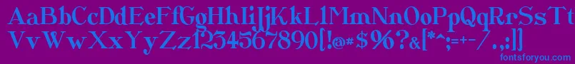 Catshop-Schriftart – Blaue Schriften auf violettem Hintergrund