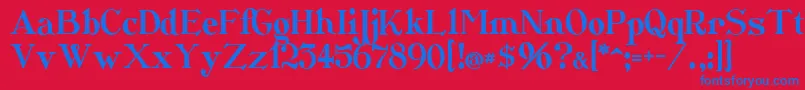 Catshop Font – Blue Fonts on Red Background