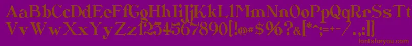 Catshop Font – Brown Fonts on Purple Background