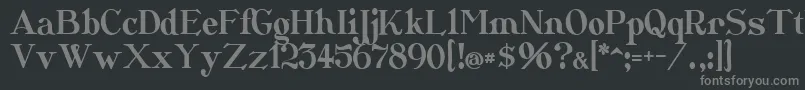フォントCatshop – 黒い背景に灰色の文字