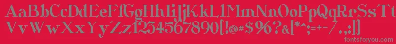 Catshop Font – Gray Fonts on Red Background