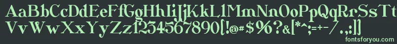 フォントCatshop – 黒い背景に緑の文字