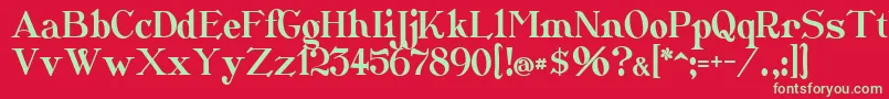 Catshop Font – Green Fonts on Red Background