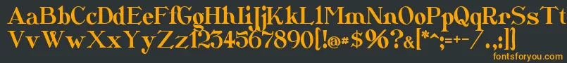 Шрифт Catshop – оранжевые шрифты на чёрном фоне