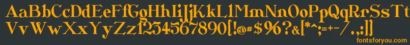 Catshop Font – Orange Fonts on Black Background