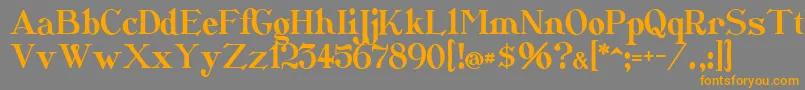 Catshop Font – Orange Fonts on Gray Background