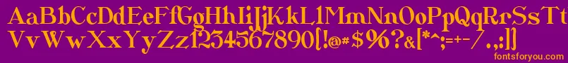 Шрифт Catshop – оранжевые шрифты на фиолетовом фоне