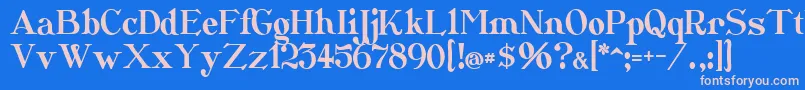 フォントCatshop – ピンクの文字、青い背景