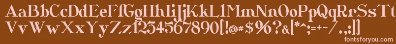 Шрифт Catshop – розовые шрифты на коричневом фоне