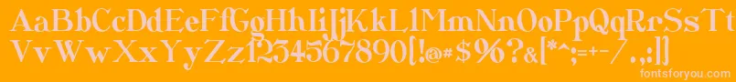 Catshop-fontti – vaaleanpunaiset fontit oranssilla taustalla