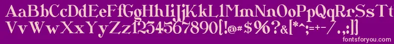 フォントCatshop – 紫の背景にピンクのフォント
