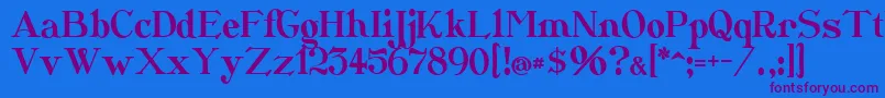 Catshop Font – Purple Fonts on Blue Background