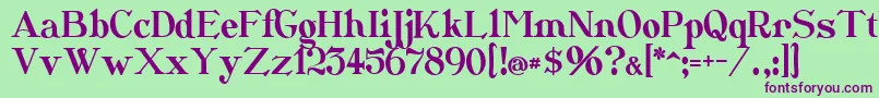 Catshop Font – Purple Fonts on Green Background