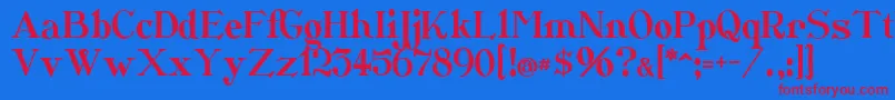 フォントCatshop – 赤い文字の青い背景