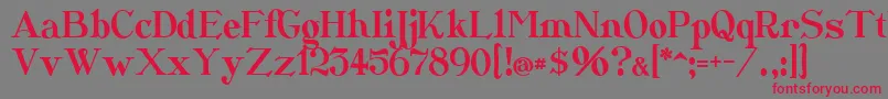 Catshop Font – Red Fonts on Gray Background