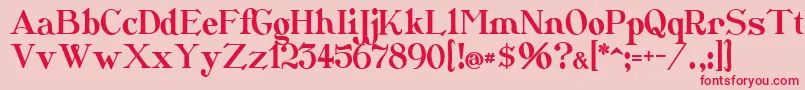 Catshop Font – Red Fonts on Pink Background