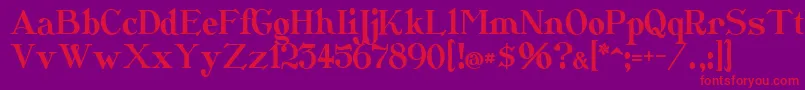 Catshop-Schriftart – Rote Schriften auf violettem Hintergrund