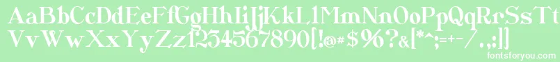 Catshop Font – White Fonts on Green Background