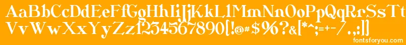 Catshop Font – White Fonts on Orange Background