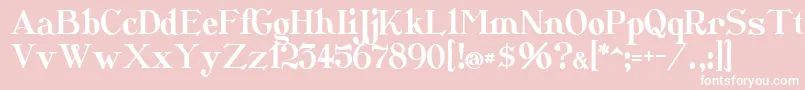 Шрифт Catshop – белые шрифты на розовом фоне