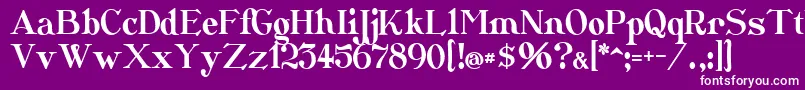 Catshop-fontti – valkoiset fontit violetilla taustalla