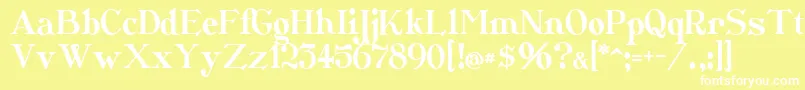 Шрифт Catshop – белые шрифты на жёлтом фоне