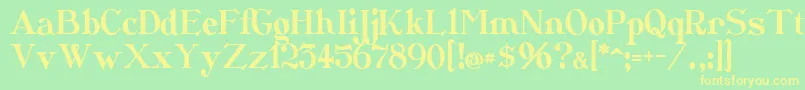 Catshop-fontti – keltaiset fontit vihreällä taustalla