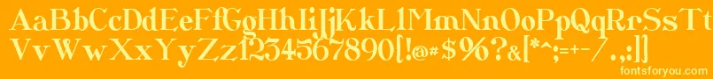 Catshop-fontti – keltaiset fontit oranssilla taustalla