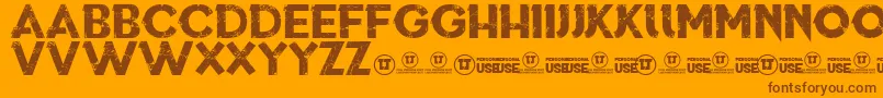 ThisIsWhoWeAre Font – Brown Fonts on Orange Background