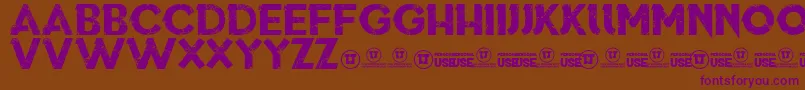 ThisIsWhoWeAre Font – Purple Fonts on Brown Background