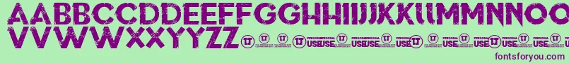 ThisIsWhoWeAre Font – Purple Fonts on Green Background