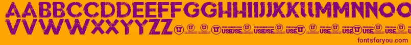 ThisIsWhoWeAre Font – Purple Fonts on Orange Background