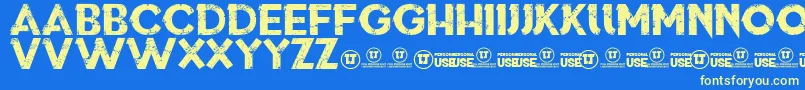 ThisIsWhoWeAre Font – Yellow Fonts on Blue Background