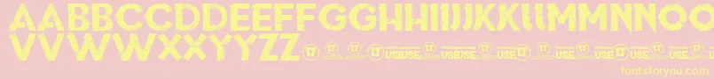 ThisIsWhoWeAre Font – Yellow Fonts on Pink Background