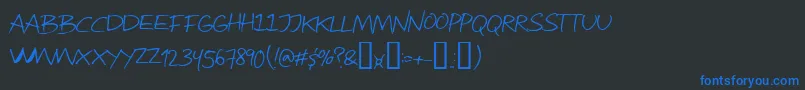 Attract Font – Blue Fonts on Black Background