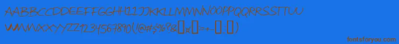 Lisätietoja Attract-fontista Attract-fontti – ruskeat fontit sinisellä taustalla