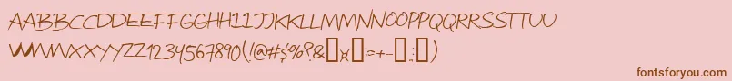 Attract Font – Brown Fonts on Pink Background